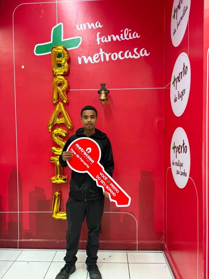 Corretor parceiro em evento da construtora Metrocasa